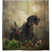 ドイツの金髪ポインターシャワーカーテン シャワーカーテン (正面)