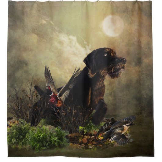 ドイツの金髪ポインターシャワーカーテン シャワーカーテン (正面)