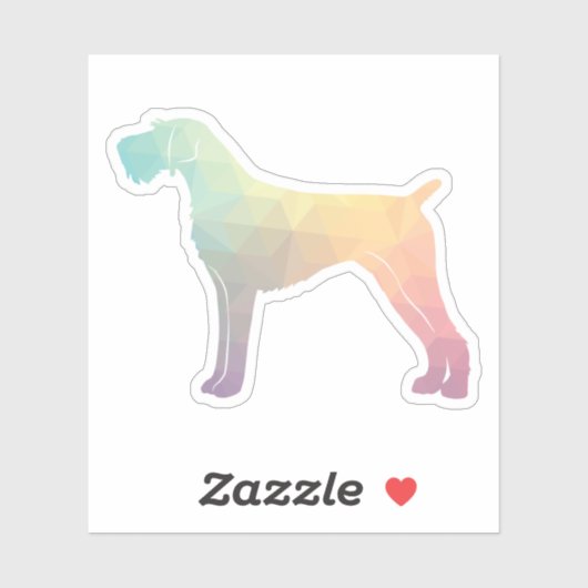 ドイツの金髪ポインタ図形シルエットパステル シール (シート)