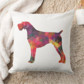 ドイツの金髪ポインタ図形シルエット数々の クッション (ブランケット)