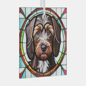 ドイツの金髪ポインタ「ステンドグラス」 ガラスオーナメント (正面右)