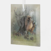 ドイツの金髪ポインタ、ボア狩りガラスO ガラスオーナメント (正面左)