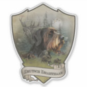 ドイツの金髪ポインタ、ボア狩り シール (正面)