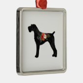 ドイツの金髪ポインタBohoフローラシルエット メタルオーナメント (右)