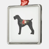 ドイツの金髪ポインタBohoフローラシルエット メタルオーナメント (左)