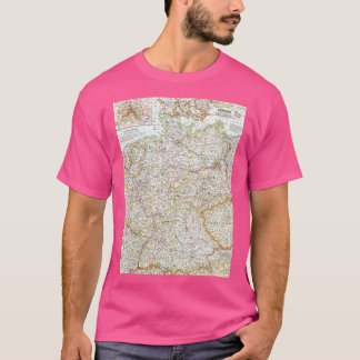 ドイツの鉄道地図16k tシャツ
