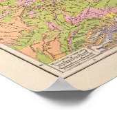 ドイツの降雨地図 ポスター (角)