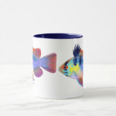 ドイツの青いラムの小びとのシクリッドのマグ マグカップ (中央)