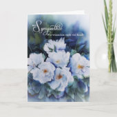 ドイツの青い水色フローラ共感カード カード (正面)