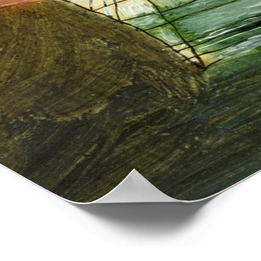 ドイツの風景(Paul Klee) ポスター (角)