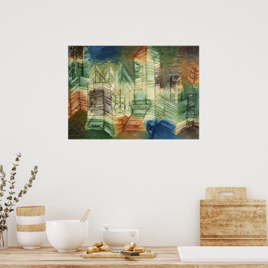 ドイツの風景(Paul Klee) ポスター (キッチン)