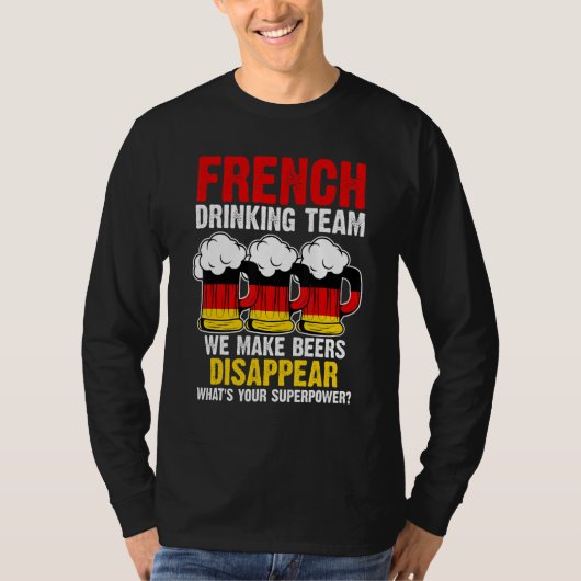 ドイツの飲酒チームがドイツの飲酒チームを作る ge tシャツ (正面)