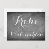 ドイツの黒板のタイポグラフィのメリークリスマス シーズンポストカード (正面/裏面)
