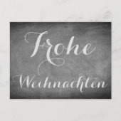 ドイツの黒板のタイポグラフィのメリークリスマス シーズンポストカード (正面)