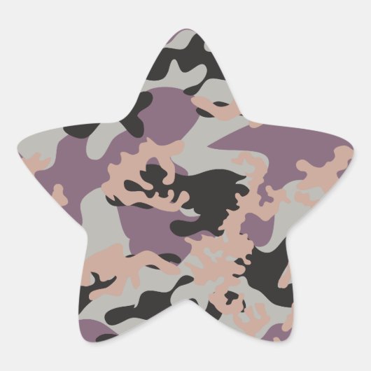 ドイツのNATO迷彩柄シール 星シール (正面)