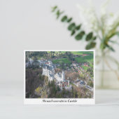 ドイツのNeuschwanstein城とアルプス渓谷 ポストカード (スタンド正面)