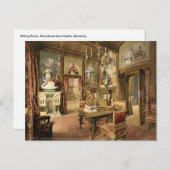 ドイツのNeuschwanstein Castleダイニングルーム ポストカード (正面/裏面)