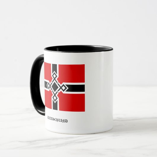 ドイツのRuneの十字の旗のマグ マグカップ (正面左)