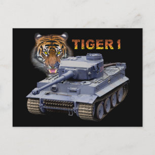 ドイツのTiger 1タンク ポストカード