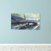 ドイツのUボートU 56はGrozovoiによって沈められた キャンバスプリント (インサイチュ (ウッドフロア))