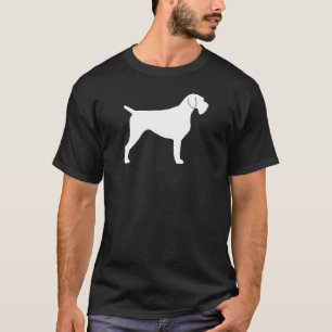 ドイツのWirehairedポインターのシルエット Tシャツ