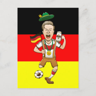 ドイツはサッカーの4回優勝だ ポストカード