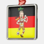 ドイツは4時間のサッカーのチャンピオンです メタルオーナメント (左)