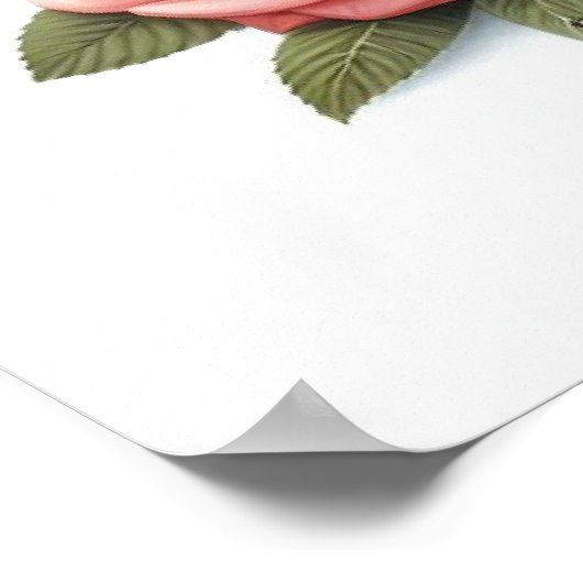 ドイツよくはしゃぐの羊飼い子犬と花 ポスター (角)