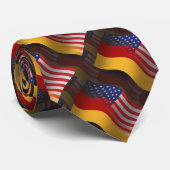 ドイツアメリカの振る旗 ネクタイ (ロール)