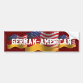 ドイツアメリカの振る旗 バンパーステッカー (正面)