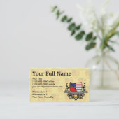 ドイツアメリカの盾の旗 名刺 (スタンド正面)