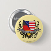 ドイツアメリカの盾の旗 缶バッジ (正面&裏面)