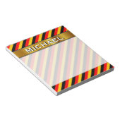 ドイツインスパイア色付ストライプ国旗 ノートパッド (アングル)