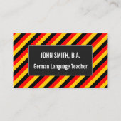 ドイツインスパイア色付ストライプ国旗 名刺 (正面)