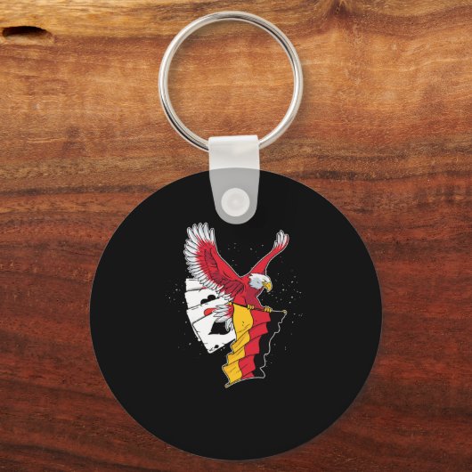ドイツイーグルトランプトランプのポーカーカジノギャンブラーGi キーホルダー (正面)