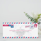 ドイツエアメール結婚式招待状 招待状 (スタンド正面)