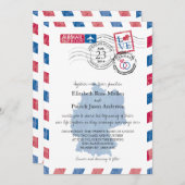 ドイツエアメール結婚式招待状 招待状 (正面/裏面)