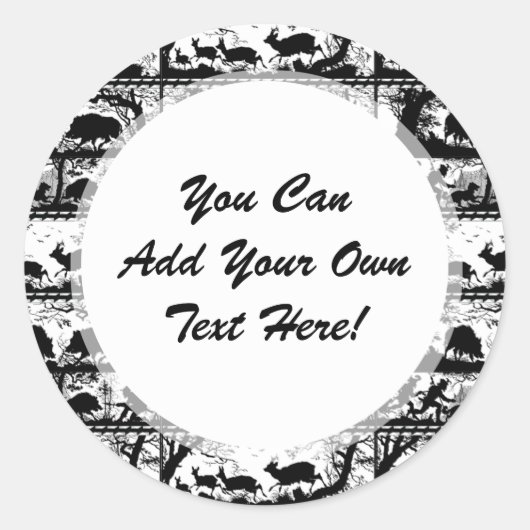 ドイツエレガント狩りシランニングーン鹿とイノシシ ラウンドシール (正面)