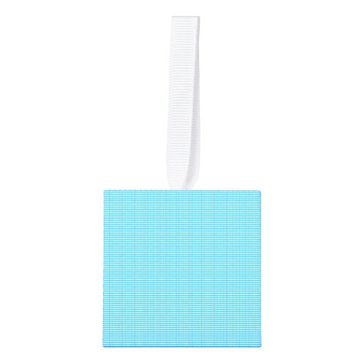 ドイツオクトーバーフェストブルーホワイトバイエルン模様 キューブオーナメント (正面)