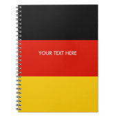 ドイツカスタムな螺線形ノートのドイツの旗 ノートブック (正面)