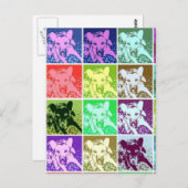 ドイツカラフルの羊飼いドッグポップ・アートのアート ポストカード (正面/裏面)