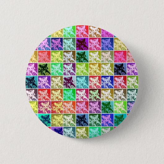 ドイツカラフルの羊飼いドポップ・アートのグアートラウンドピンバック 缶バッジ (正面)