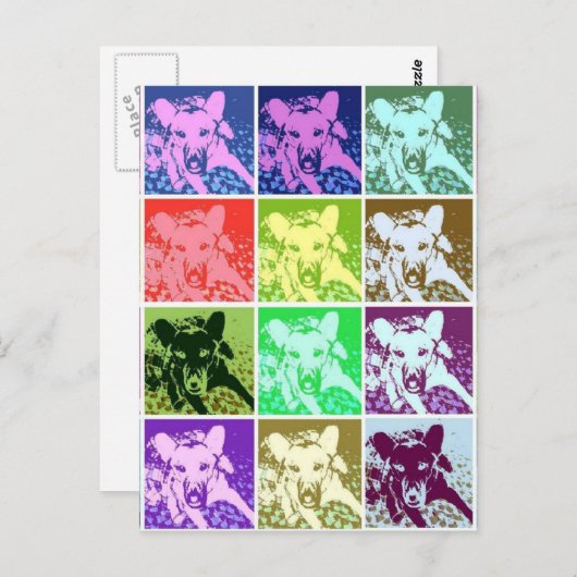 ドイツカラフルの羊飼いドポップ・アートのグアート垂直 ポストカード (正面/裏面)