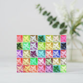 ドイツカラフルの羊飼い犬ポップ・アートのアート水平 ポストカード (スタンド正面)