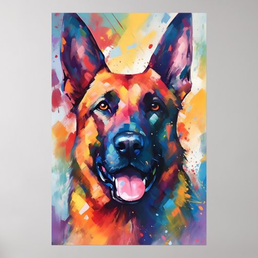 ドイツカラフルの羊飼い芸術 ポスター (正面)