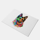 ドイツカラフルの羊飼い ドアマット (アングル)