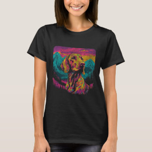 ドイツカラフル短剣ポインタ80sレトロスタイル tシャツ