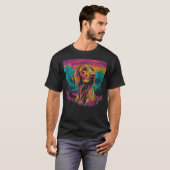 ドイツカラフル短剣ポインタ80sレトロスタイル tシャツ (正面フル)