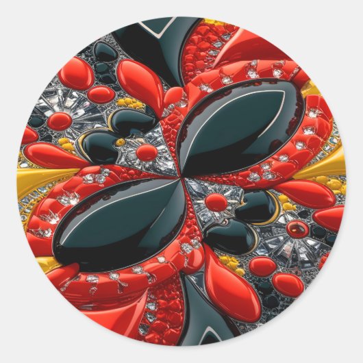 ドイツカラーズデザイン付きシール ラウンドシール (正面)