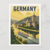 ドイツキャッスルヴィンテージ有名な旅行の場所 ポストカード (正面)